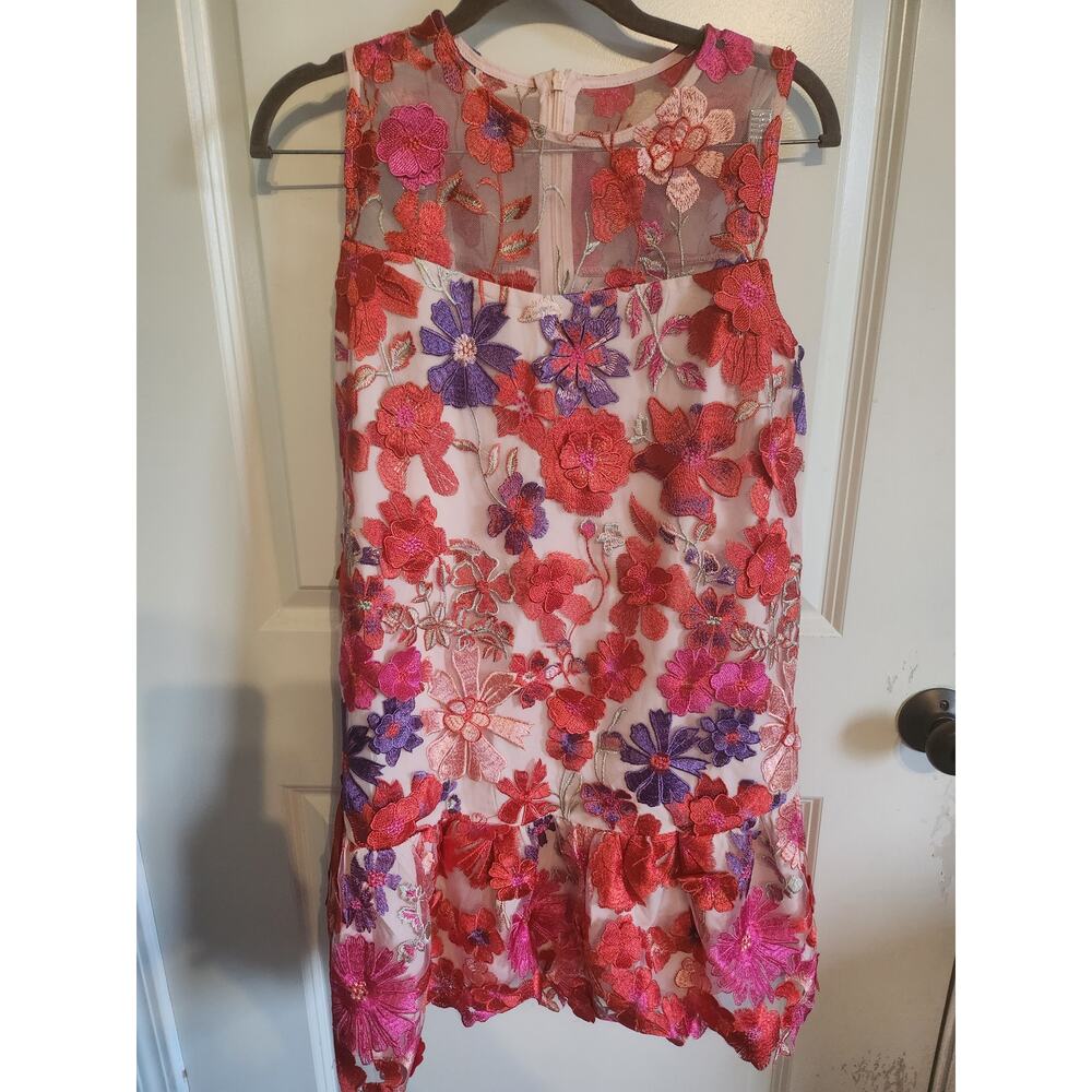 Just Me Floral Embroidered Dress - Size L